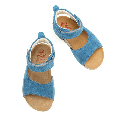 California niebieskie sandały dziecięce ze skóry naturalnej  - E 2508H-6 zdjęcie 3