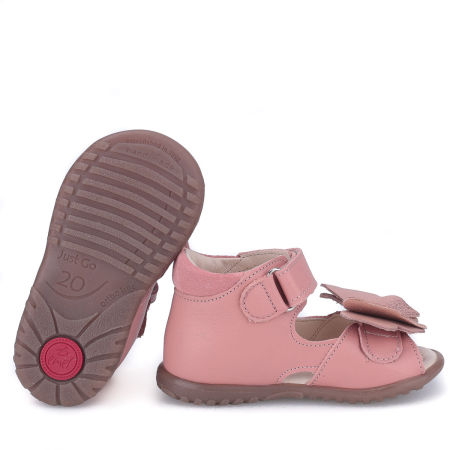 Malaga Roczki® różowe sandały dziecięce ze skóry naturalnej - ES 2428E-7 zdjęcie 1