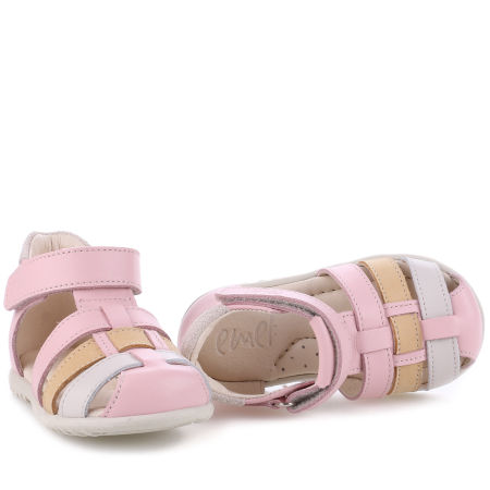 Panama Roczki® różowe sandały dziecięce ze skóry naturalnej - ES 1078-33 zdjęcie 4
