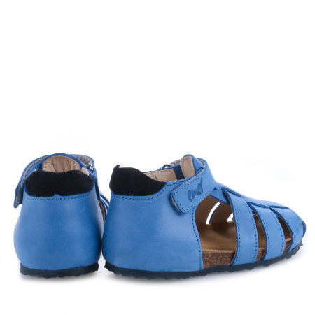 Brasilia niebieskie sandały dziecięce ze skóry naturalnej - E 2663-22 zdjęcie 4